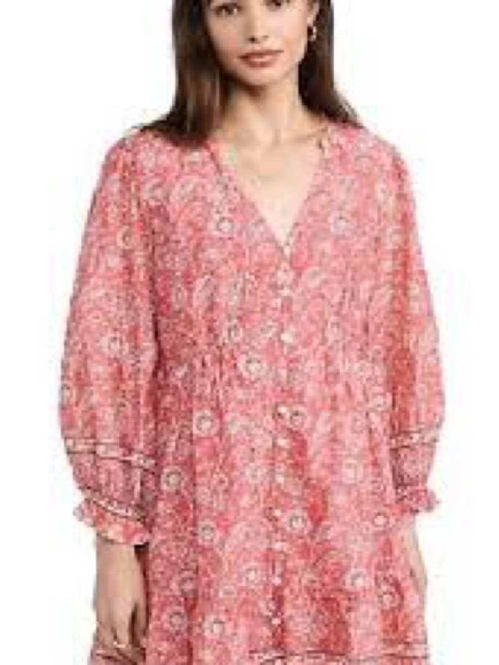 Velvet by Graham & Spencer Coral Pink Floral Midi Dress 19” PTP